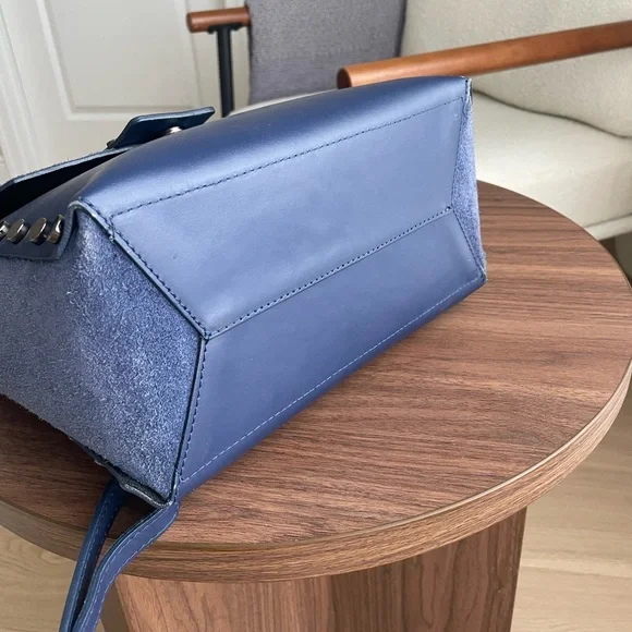 Blue Leather Women's Bag/Backpack - Picture 6 of 6